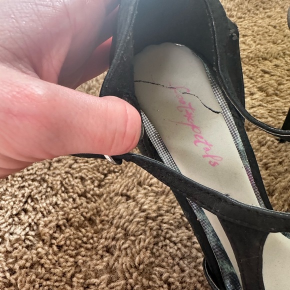 Black High Heels Size 9, Peep Toe - Picture 7 of 8